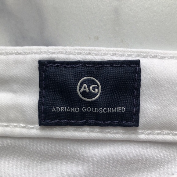 AG Adriano Goldschmied The Stilt Crop Cigarette Crop White Jeans Size 26 - Picture 5 of 13